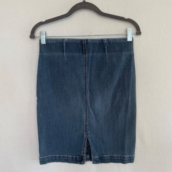 LOFT Denim Pencil Mini Skirt Size 27/4 - Picture 2 of 6